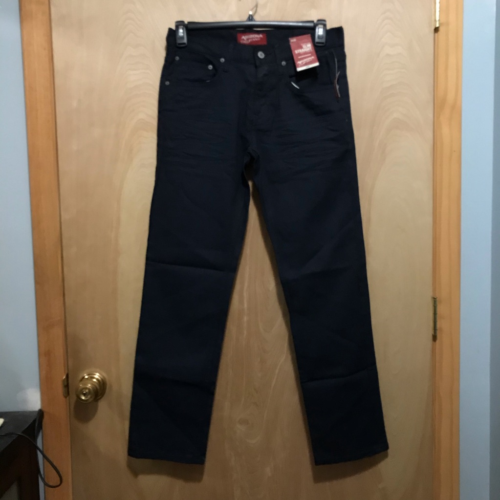 Nwt Arizona 31x30 Slim Straight Dark Blue Pants